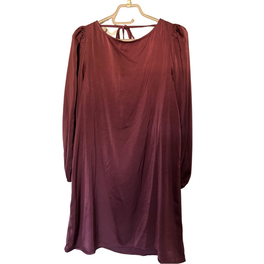 Satin sheath dress